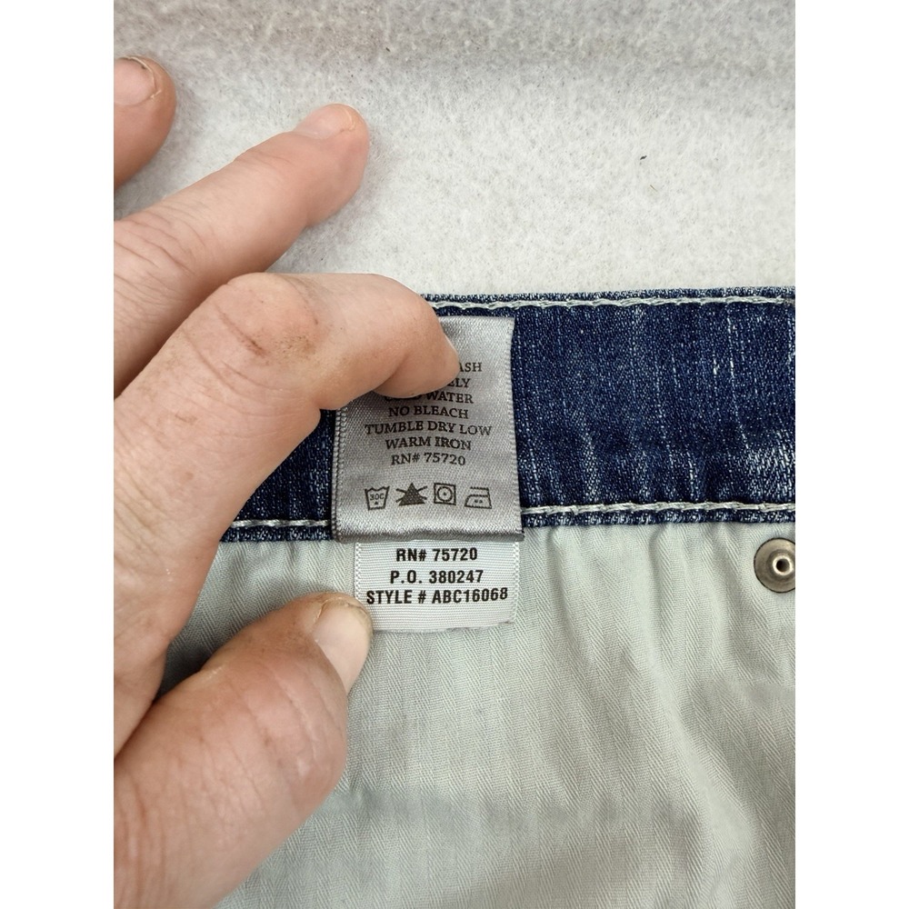 BKE Buckle Jeans Mens 33x34 Blue Denim JAKE Pants, Straight Leg, Distressed - Picture 9 of 11